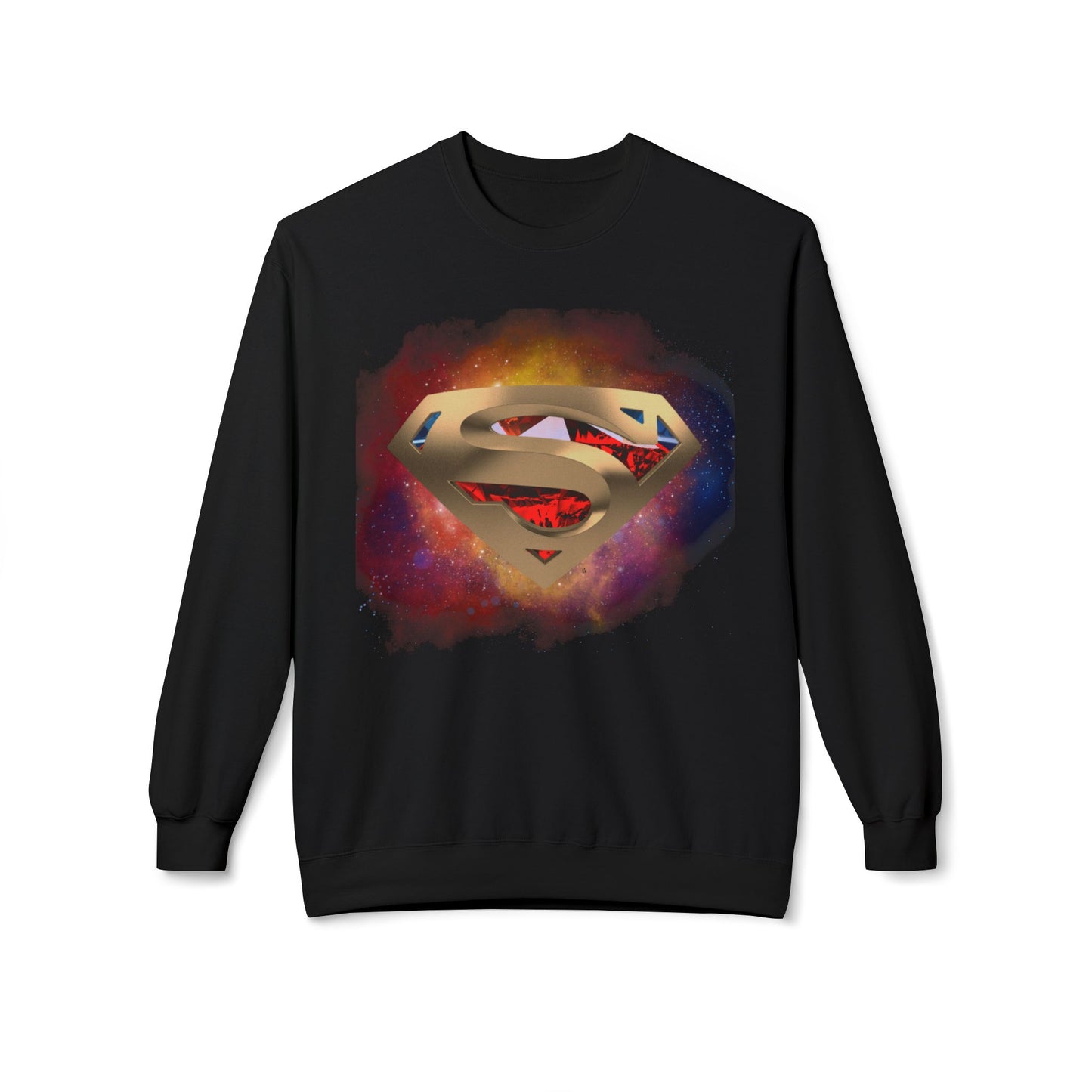 Superhero Galaxy Fleece Crewneck Sweatshirt - Unisex