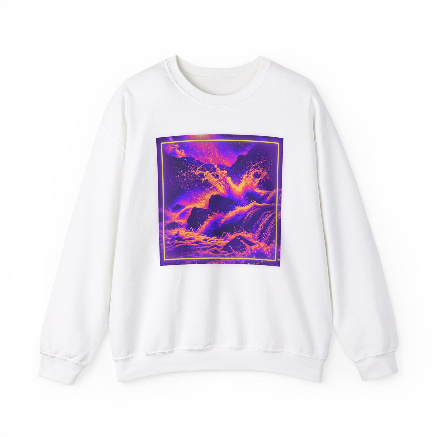 Vibrant Ocean Waves Unisex Crewneck Sweatshirt - Cozy & Stylish