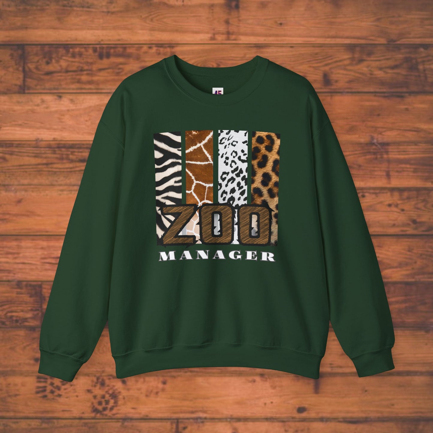 Zoo Manager Crewneck Sweatshirt - Wild Style for Animal Lovers