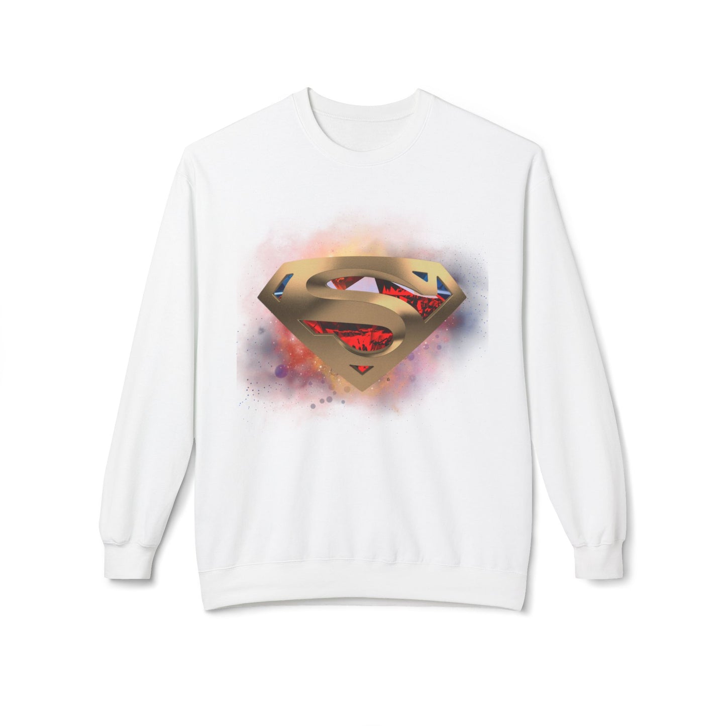 Superhero Galaxy Fleece Crewneck Sweatshirt - Unisex