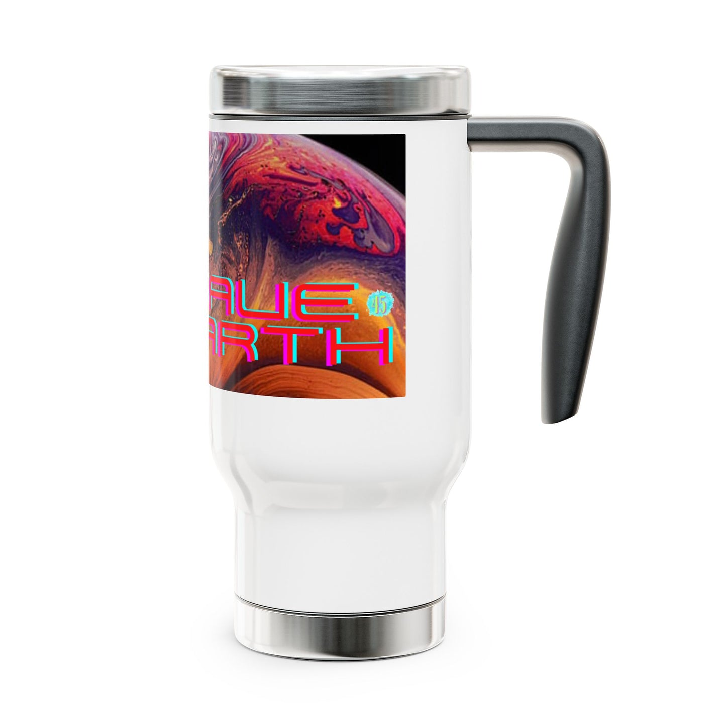 Galactic Stainless Steel Travel Mug - Earth Design, 14oz - Perfect for Space Lovers