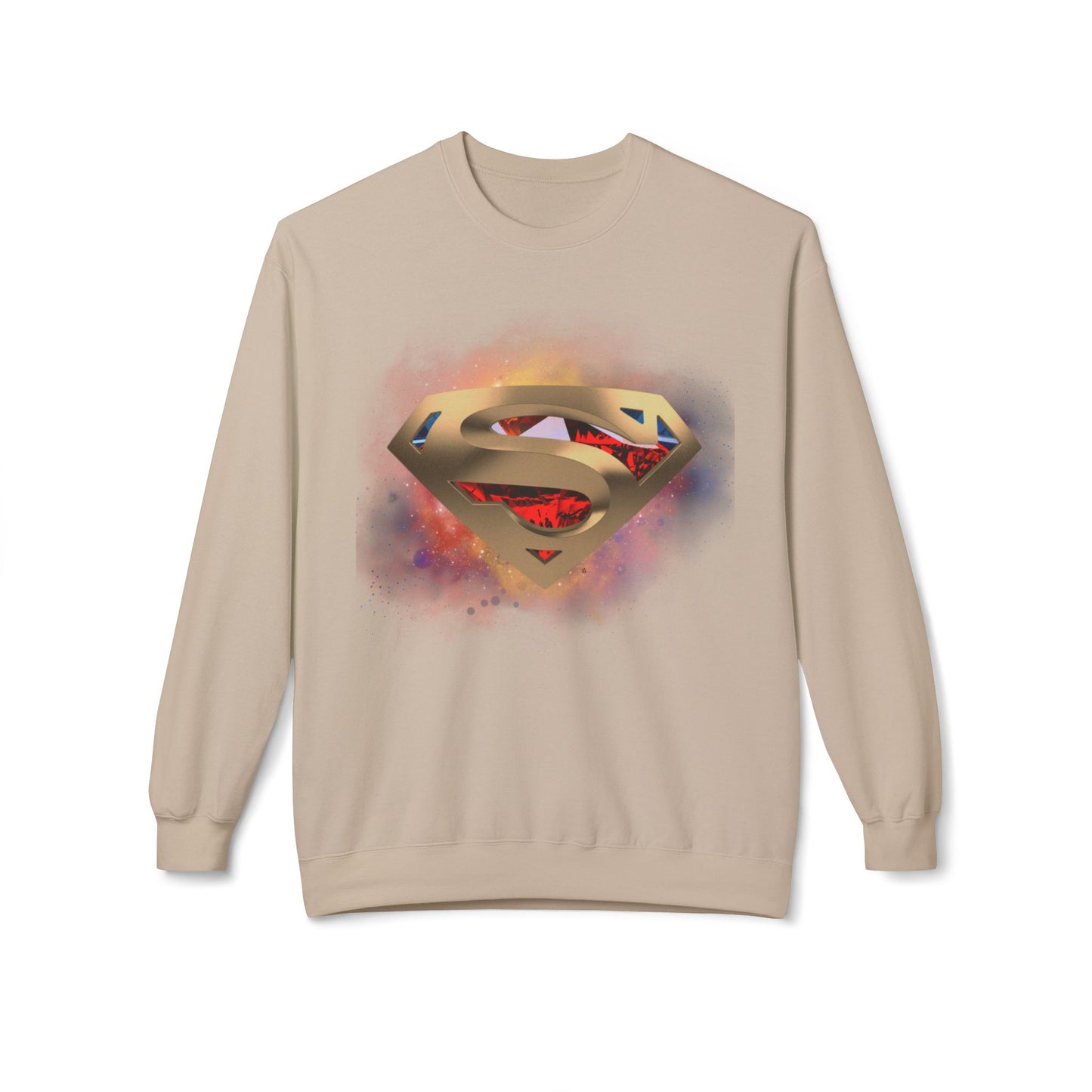 Superhero Galaxy Fleece Crewneck Sweatshirt - Unisex