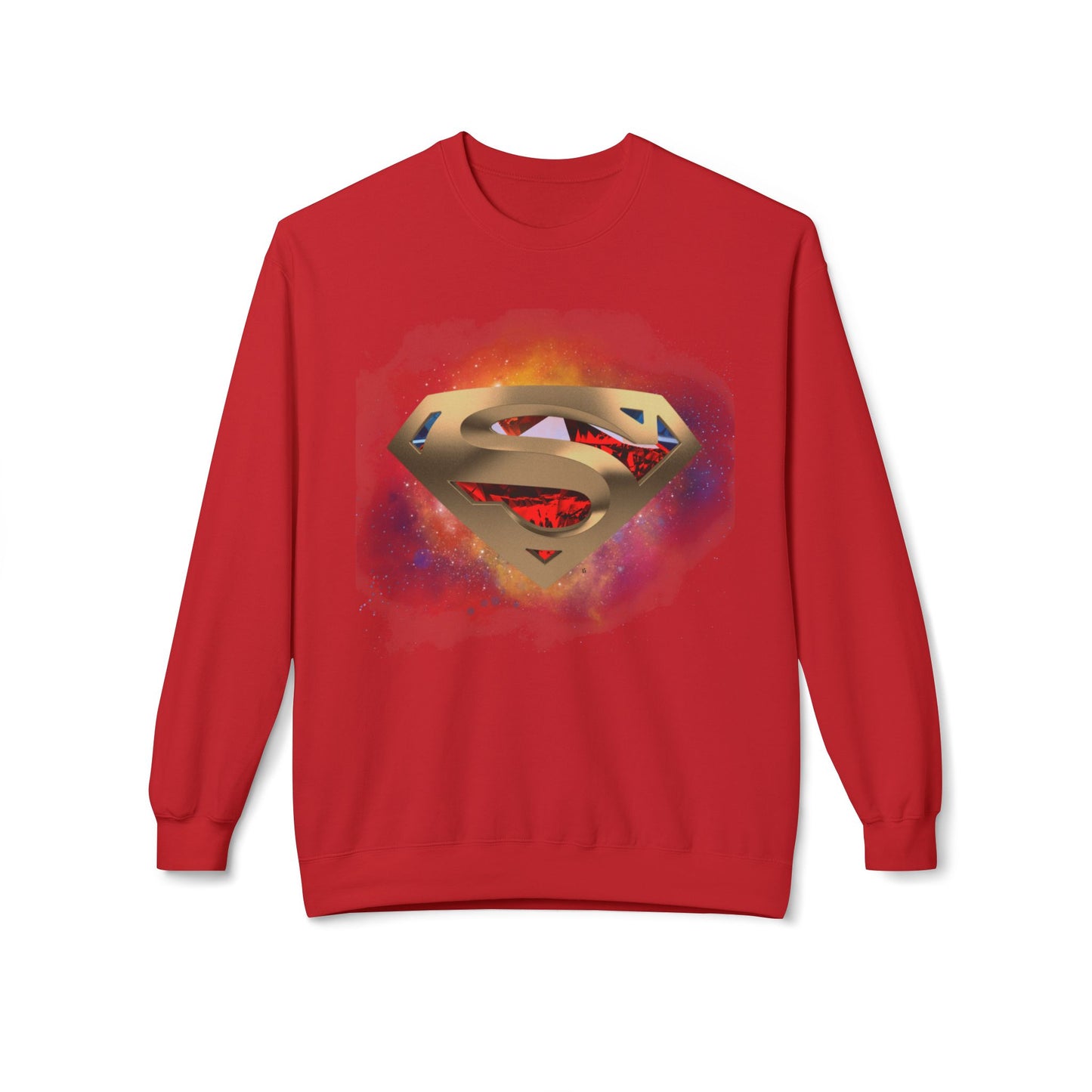 Superhero Galaxy Fleece Crewneck Sweatshirt - Unisex