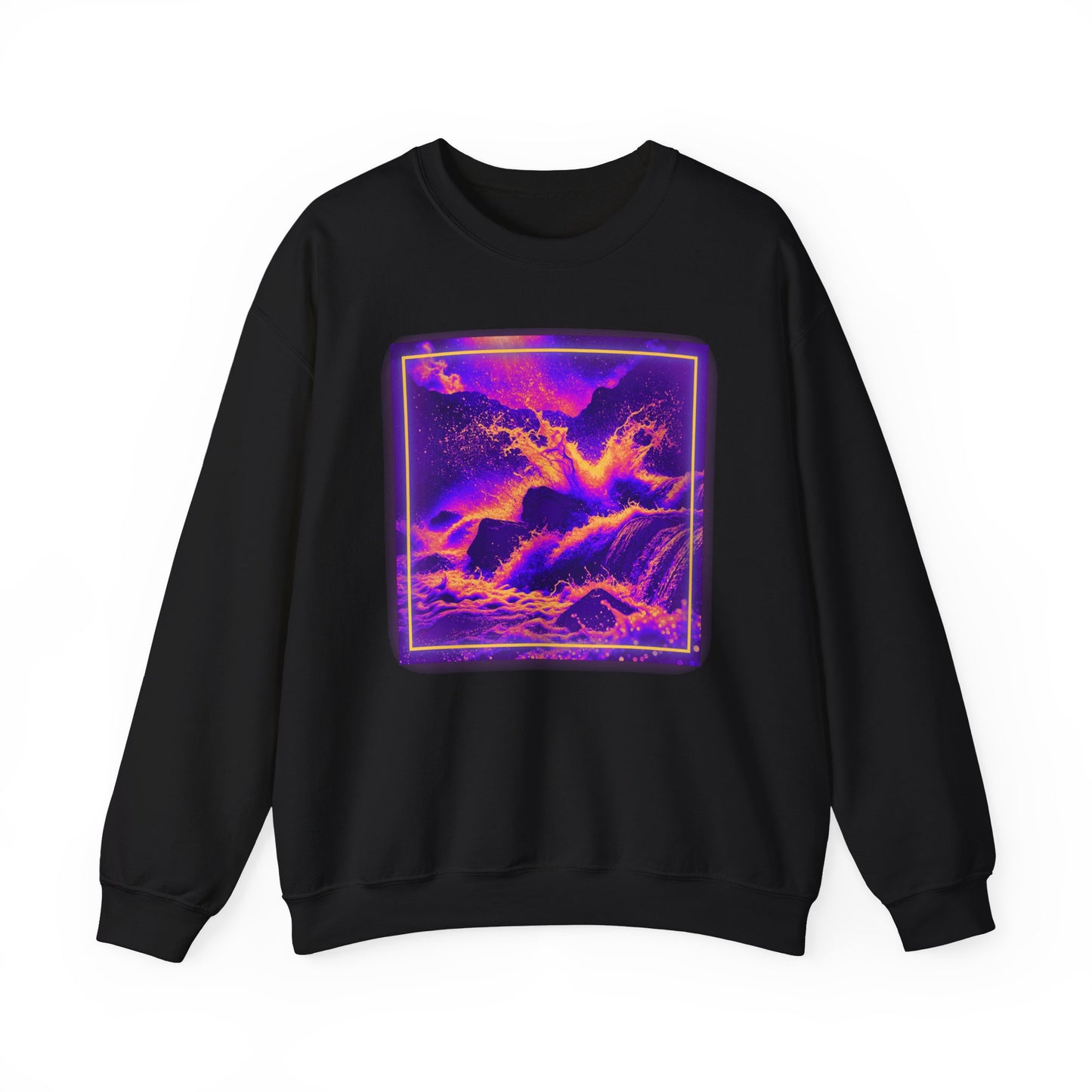 Vibrant Ocean Waves Unisex Crewneck Sweatshirt - Cozy & Stylish