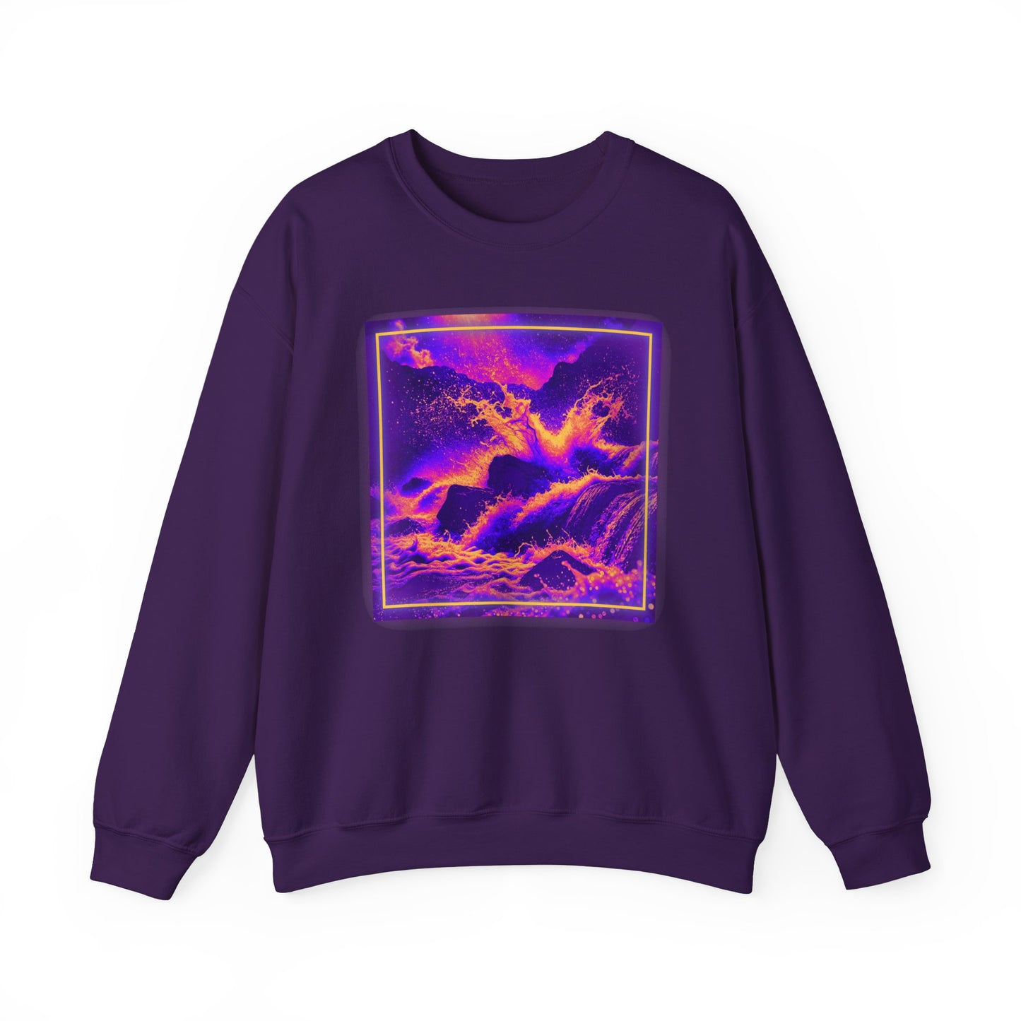 Vibrant Ocean Waves Unisex Crewneck Sweatshirt - Cozy & Stylish