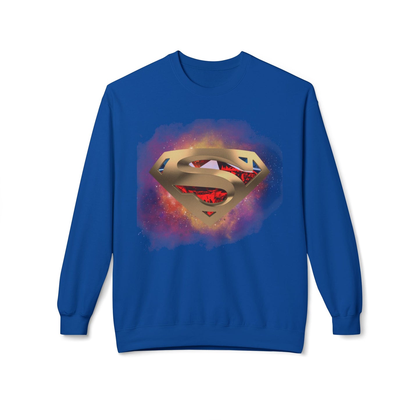 Superhero Galaxy Fleece Crewneck Sweatshirt - Unisex