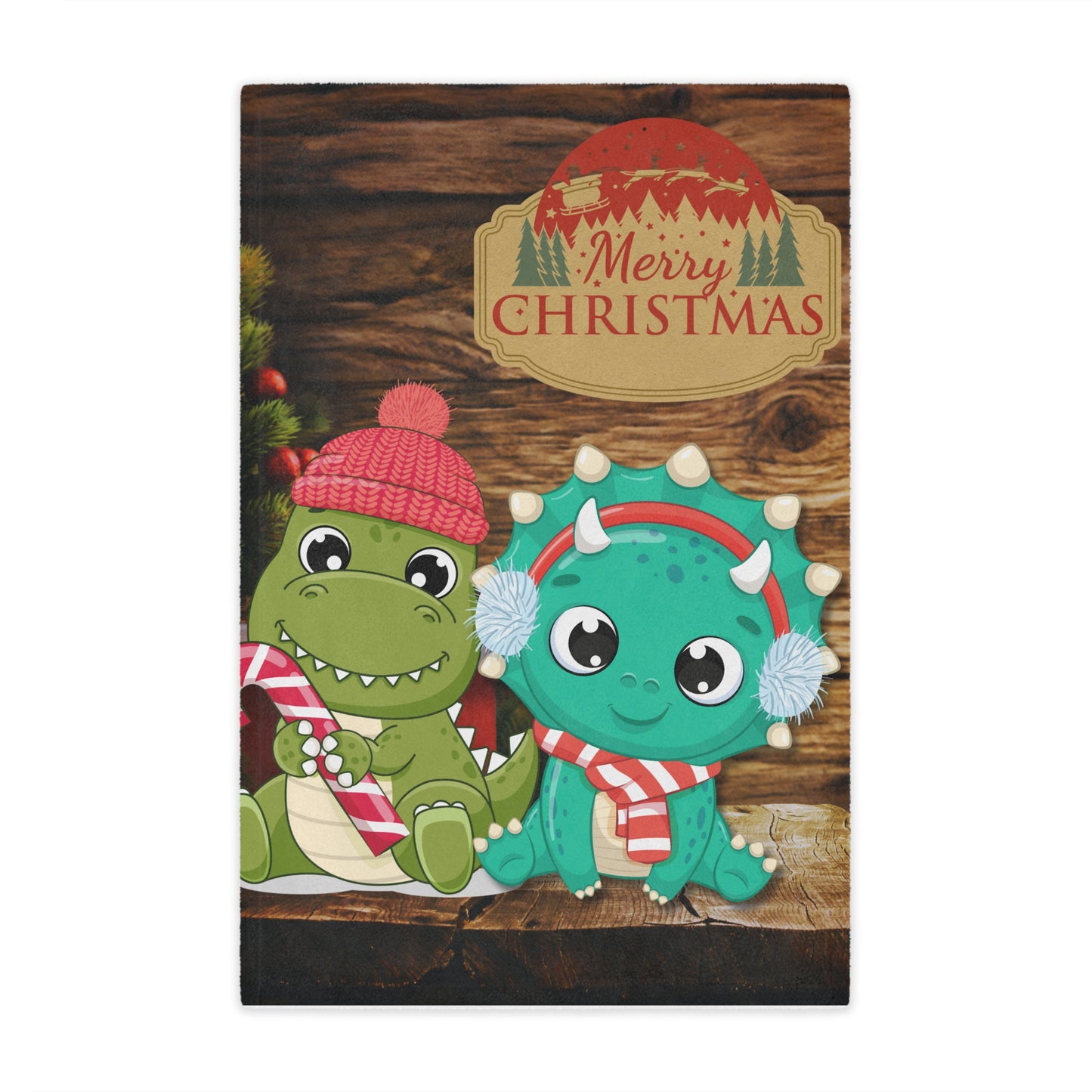 Christmas Dinosaur Microfiber Blanket - Cozy Kids Holiday Throw with Cute Dinosaurs